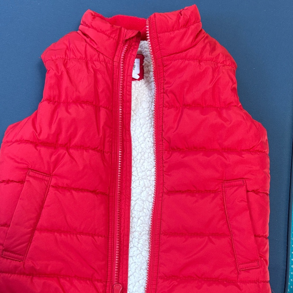 GAP Red Fleece-lined Vest